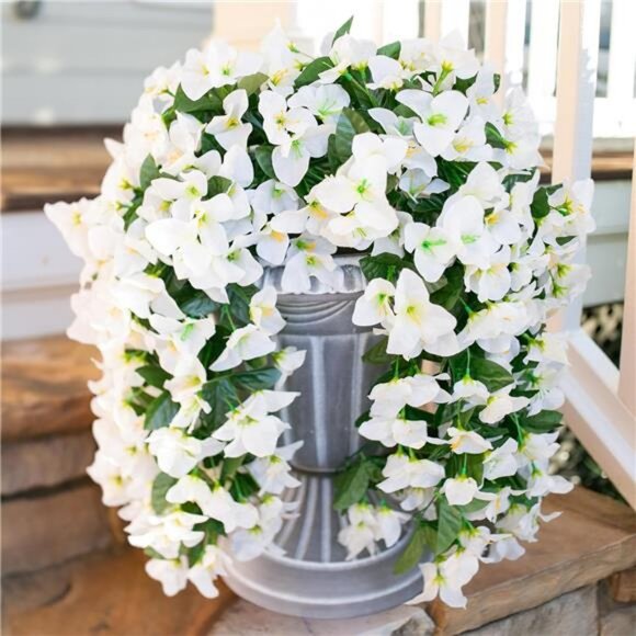 Bougainvillea Artificial Hanging Flowers Plants for Outdoors Decoration, 2pcs - Picture 1 of 7